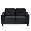 INFURNIC Sofas Comfortable Sectional Couch Plush Cushions Modern Design Sturdy Frame for Living Room Bedroom Office, Black, 54.3"*29.1"*34.4" - 2 of 4