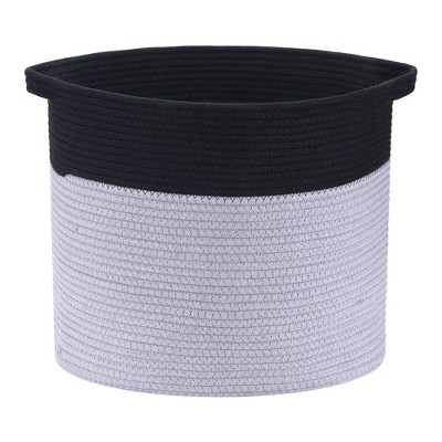 Unique Bargains Handcrafted Cotton Rope Woven Hidden Handles Storage Bin