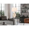 Cal Lighting Carpiano glass table lamp with hardback taper drum shade - 4 of 4