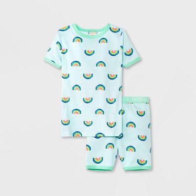 Toddler 2pc Rainbow Pajama Set - Cat & Jack™ Green