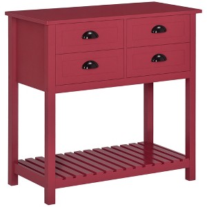 Coffee Bar Cabinet, Sideboard Buffet Cabinet, Kitchen Cabinet with 4 Drawers and Slatted Bottom Shelf for Kitchen, Living Room - 1 of 4