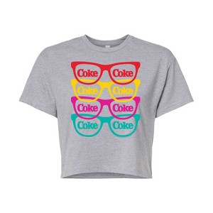 Women's - Coca-Cola - Retro Sunglasses Cropped Graphic T-Shirt - 1 of 4