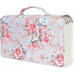 Paaaawaters Colored Pencil Case - 200 Slots Pencil Holder with Zipper Closure Twill Fabric Large Capacity Pencil Case - 1 of 4