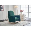Nursery Rocking Chair with Adjustable Footrest,Teddy Fabric Modern Glider Recliner for Living Room or Bedroom-Baofuwish - 3 of 4
