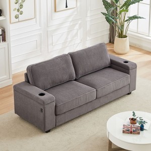 VASIP 86.5 inch Sofa Couch- Deep Seat Sofa with two storage spaces - 1 of 4