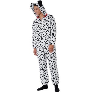 California Costumes Dalmatian Fleece Jumpsuit Adult Costume - 1 of 3