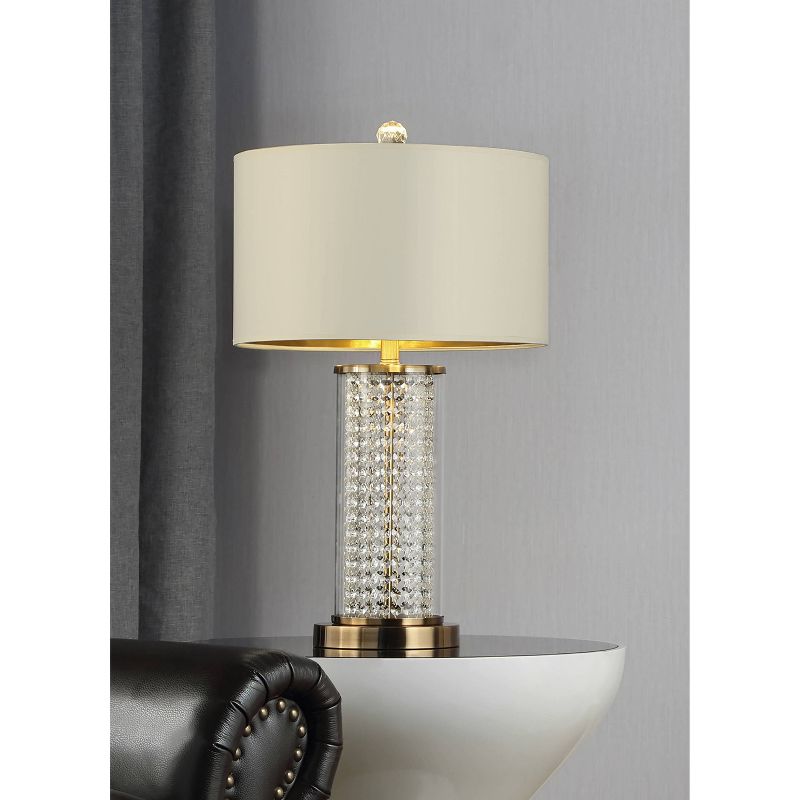 28.75&#34; Traditional Metal Table Lamp with Crystal Accents Gold - Ore International, 4 of 6