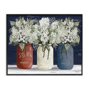 Stupell Industries Americana Floral Bouquets Framed Giclee Art, Black, 20" x 16" - 1 of 4