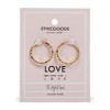 14k Gold Plated Earrings Morse Code Patterned: LOVE | ETHICGOODS - 3 of 4