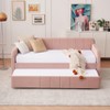 KTMBDW Daybed with Trundle Bed, Twin Bed Frame with Upholstered Headboard, Sofa Day Bed for Living Room, Bedroom, and Guest Room - 4 of 4