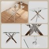 PAGED Round Dining Table Modern Kitchen Table with Metal Base, 33.5" Coffee Table for Dining Room, Living Room - 2 of 4