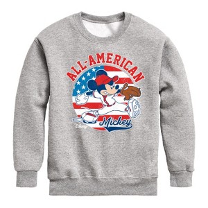 Boys' - Disney - Americana Graphic Long Sleeve Fleece Sweatshirt - 1 of 4