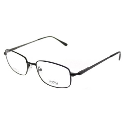 Elasta  JVX Unisex Rectangle Eyeglasses Grey Pewter 54mm