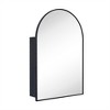 TEHOME Arched Bathroom Medicine Cabinet with Mirror Recessed and Surface Mount Medicine Cabinet Mirror - 2 of 4