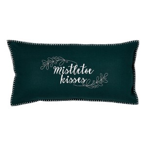 tagltd 12" x 24" Mistletoe Kisses Throw Pillow - 1 of 2