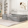 NicBex Twin Size Montessori Toddler Bed Wooden Floor Bed for Kids,Children's Floor Bed with Support Slat,Fence&Door,Safe&Formaldehyde-free - 2 of 4
