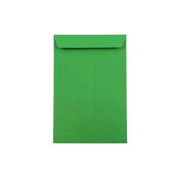 JAM Paper 6 x 9 Open End Catalog Colored Envelopes Green Recycled 88103