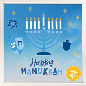 Big Dot of Happiness Hanukkah Window Clings, Reusable Jewish Holiday Window Sticker Decor, Interactive Chanukah Menorah Candle Decals Static Clings - 1 of 4