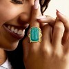Ross-Simons Italian Tagliamonte Blue Venetian Glass Angel Ring in 18kt Gold Over Sterling - 2 of 4