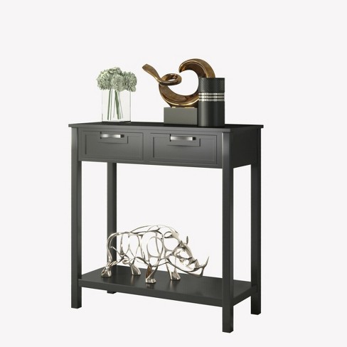 Costway Console Table Industrial Large Drawers Storage Shelf Narrow  Entryway Hallway