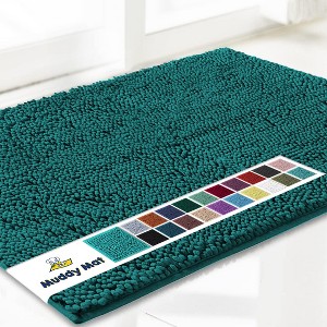 Muddy Mat Highly Absorbent  Soft Chenille Door Mat and Pet Rug Non Slip Thick Washable Area and Bath Mat for Indoor and Outdoor - 1 of 2