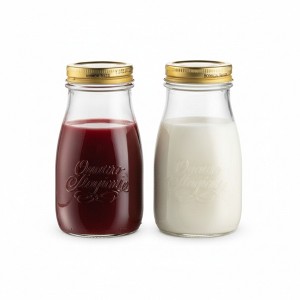 Bormioli Rocco Quattro Stagioni Bottles – 6.75 Oz. Glass Jars with Twist Lids, Microwave & Dishwasher Safe  – Made in Italy (Set of 2) - 1 of 4