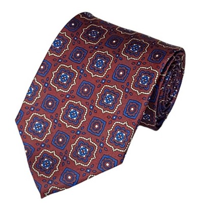 Men's Geometric Printed Design 100% Micro Fiber 3.25" W x 58" L Necktie