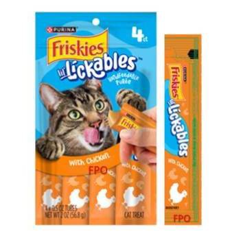 Friskies Chicken Flavor lil' Lickable Cat Treats - 2oz/4ct