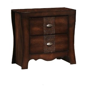Picket House Furnishings Aria 2-Drawer Nightstand Espresso: Includes Anti-Tip Anchoring, Wood Veneer, Hardwood Frame - 1 of 3