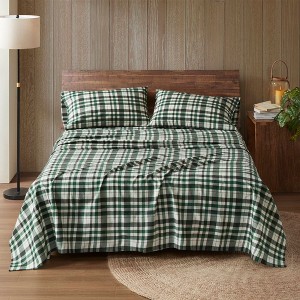 NicBex 3 Pieces All Size Pure Cotton Flannel Full-Covered Printed Flat Sheet Set Bedding Set,OEKO-TEX Certified,Machine Washable - 1 of 4