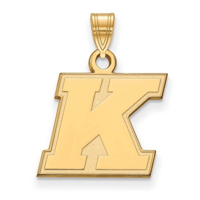 Black Bow Jewelry 14k Yellow Gold Kent State Golden Flashes NCAA Small Pendant