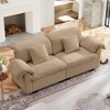 GDFStudio Elton 83.9" Velvet 2 Seater Storage Sofa with Curved Backrest and Pillows - 2 of 4