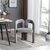 KTMBDW Modern Accent Chair Set of 2, Upholstered Barrel Chairs, Comfy Side Arm Chairs with 3 Legs for Living Room, Bedroom, Reading - 4 of 4