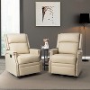 Favonius Genuine Leather Swivel Rocker Recliner with Nailhead Trim for Bedroom and Living Room, Set of 2 | ARTFUL LIVING DESIGN - 2 of 4