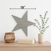 SEVOBAL Wall Art Star Shape Handcrafted Framed for Stability Wooden Wall Decor Versatile Style for Living Room, Gray, 19"*19"*1" - 3 of 4