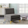 Meridian Furniture,Alina Velvet Armless Chair - 2 of 4