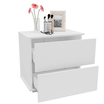 Madison White Modern 2 Drawer Nightstand