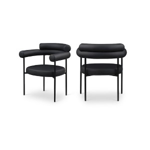 Meridian Furniture,Blake Vegan Leather Dining Chair, Set of 2 - 1 of 4