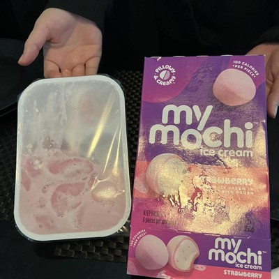 My Mochi Ice Cream Strawberry, Net Content 6 Count 1.25 Ounce Soft Pieces