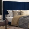 Soren Velvet Upholstered Platform Bed Frame with Wingback Headboard - Taylor & Logan - 2 of 4