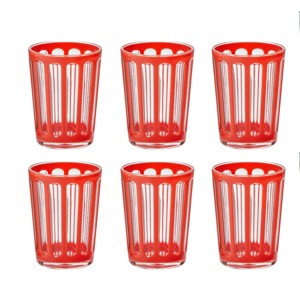 TAG Villa 22 oz Orange Acrylic Double Old Fashion DOF BPA-Free, Dishwasher Safe, Durable Drinkware Set of 6 - 1 of 2