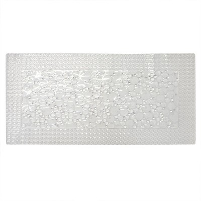 40"x20" Jumbo Bubble and Circles Tub Mat Clear - Popular Bath Popular Home