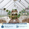 Polycarbonate Greenhouse for Outdoors, Large Walk-InGreenhouse with Quick Setup Structure and Roof Vent, Greenhouse with Ventilation - 3 of 4