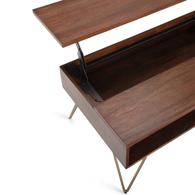Moreno Solid Mango Wood Lift Top Coffee Table - WyndenHall, 4 of 14