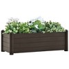 vidaXL Durable Raised Garden Bed - Mocha Polypropylene Planter - Large Capacity - Indoor/Outdoor - UV, Weather, and Frost Resistant - 21.1 Gallon - 2 of 4