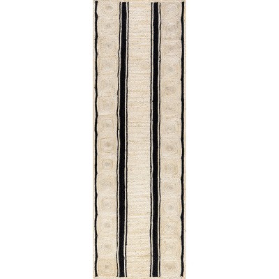 Nuloom Hedgerow Striped Jute Area Rug