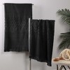 Cotton Geometric Jacquard Plush Soft Absorbent Bath Towel Set by Blue Nile Mills - 2 of 4