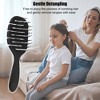Unique Bargains Wet Hair Brush Speed Dry Hair Brush with Vented Design Vent Hair Brush for Women Men Black - 2 of 4