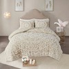 Vynxaria Tufted Cotton Chenille Medallion Comforter Set - Grey King/Cal King, Shabby Chic Style - 2 of 4