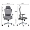 Adjustable Ergonomic Office Chair with Breathable Mesh Seat and Lumbar Support, Swivel Task Chair for Office or Study – The Pop Home - 4 of 4